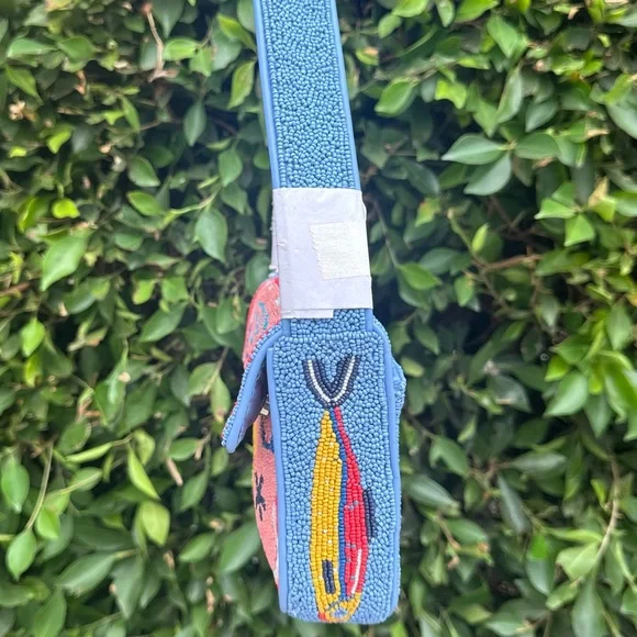 Staud TOMMY BEADED BAG STAUDINES PINK - Picture 4 of 5